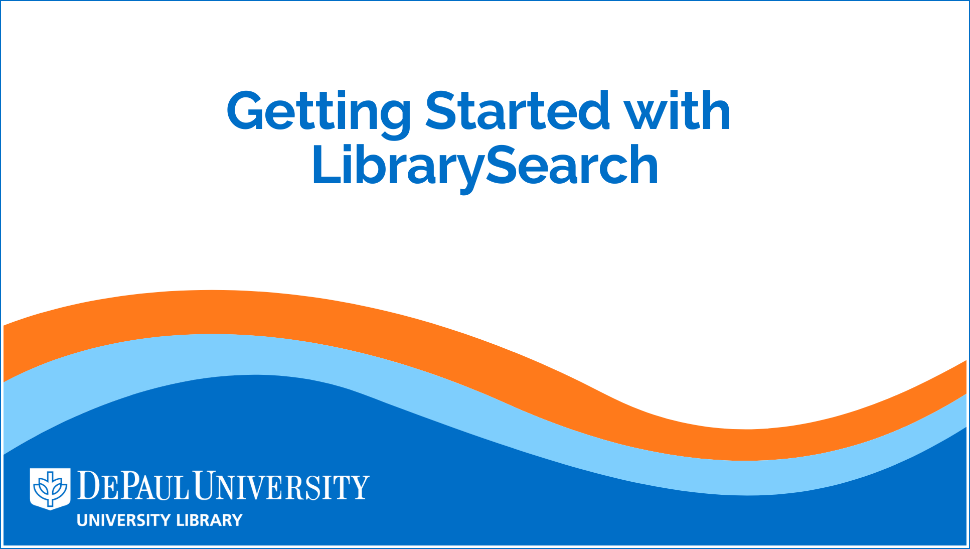 Getting Started with LibrarySearch