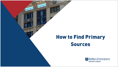 How to Find Primary Sources